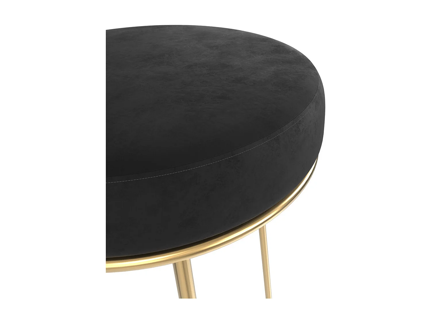 Lot de 2 tabourets pour îlot central 63 cm en velours noir - Kendal