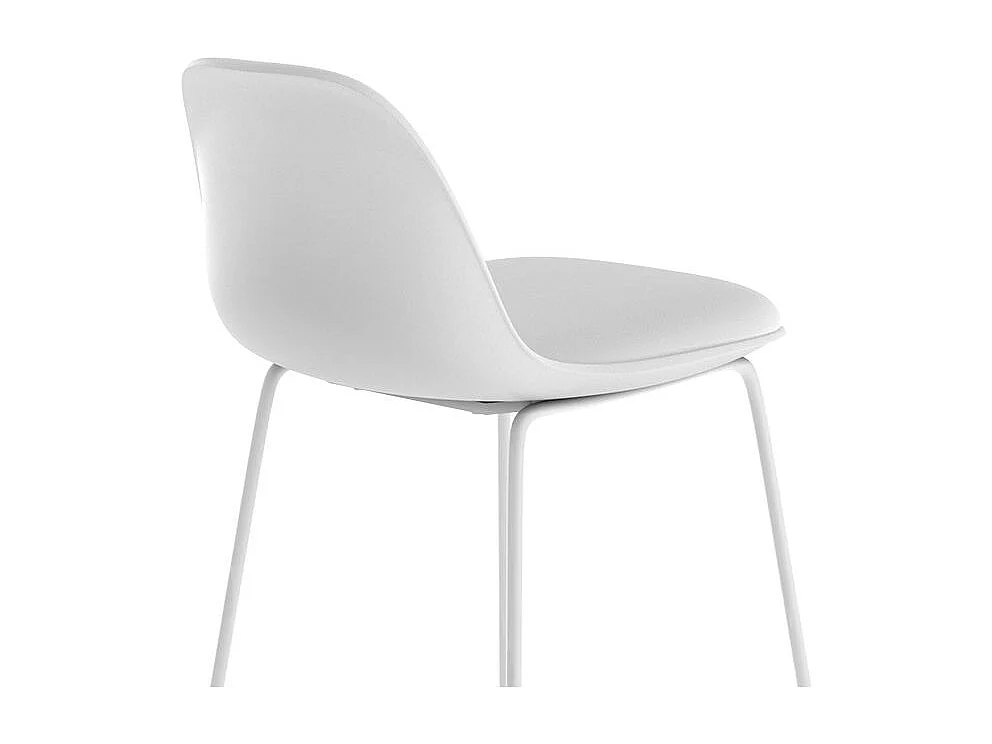 Lot de 2 chaises de bar blanches 75 cm - Leni
