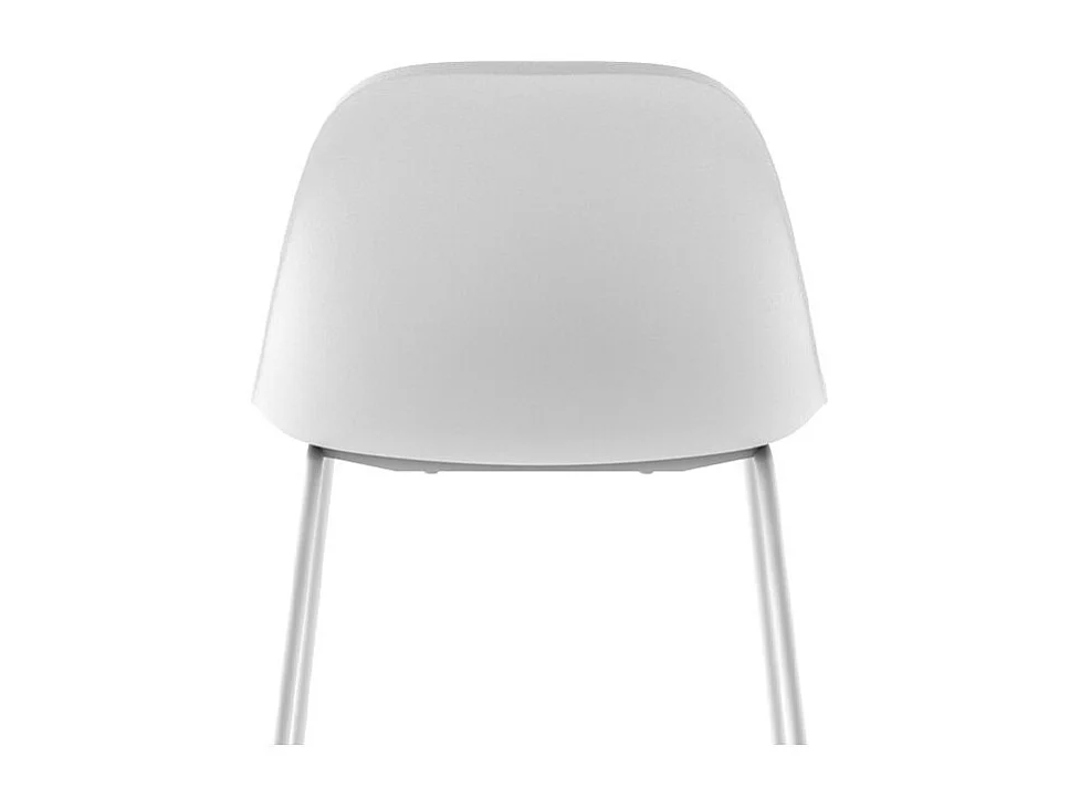Lot de 2 chaises de bar blanches 75 cm - Leni