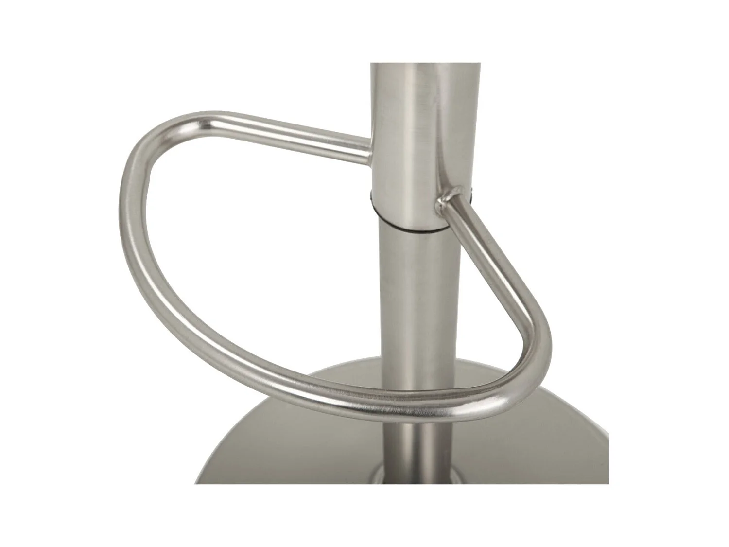 Lot de 2 tabourets de bar réglables en métal brossé 60/82 cm - Silver