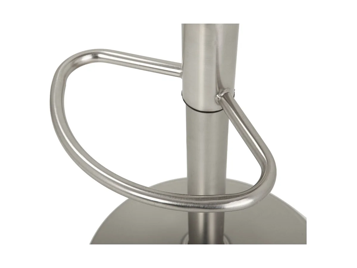 Lot de 2 tabourets de bar réglables en métal brossé 60/82 cm - Silver