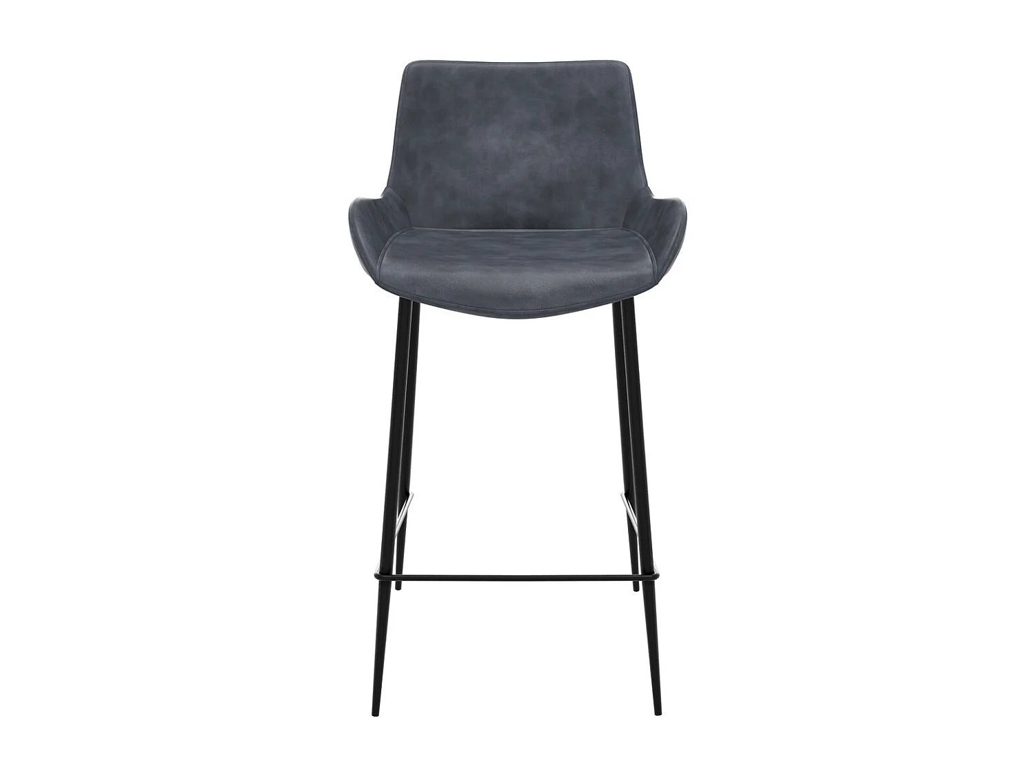 Set di 2 sedie per isola centrale 65 cm in sintetico grigio/nero - Pirata