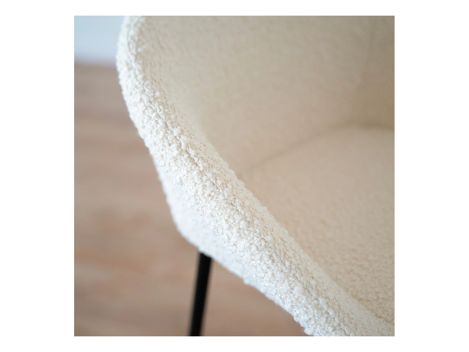 Set di 2 sedie da bar bianche bouclé 75 cm - Marquise