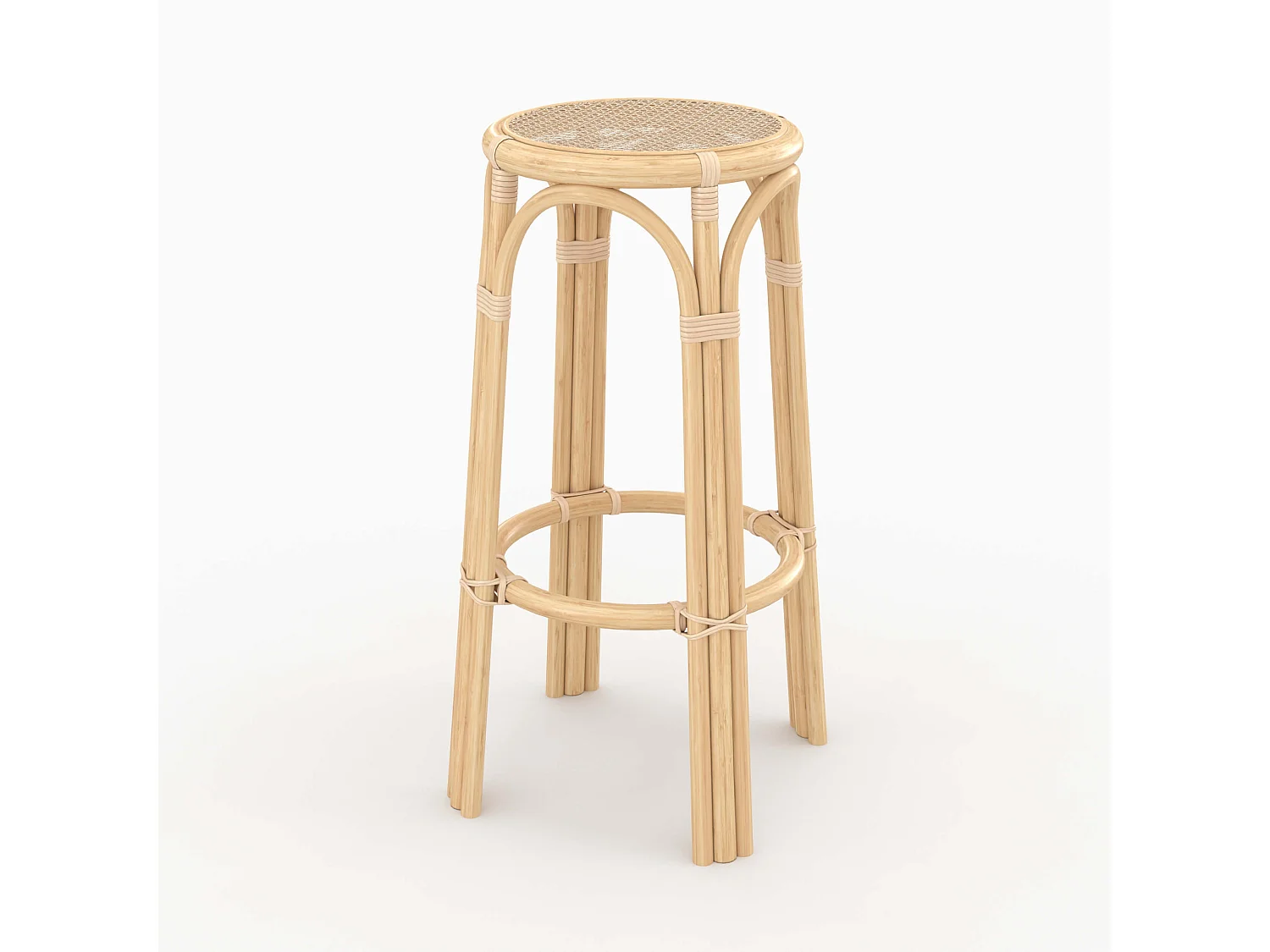 Tabouret de bar 77 cm en rotin - Vania