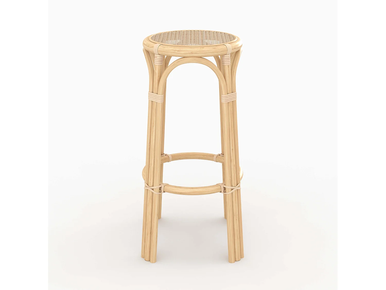 Sgabello da bar 77 cm in rattan - Vania
