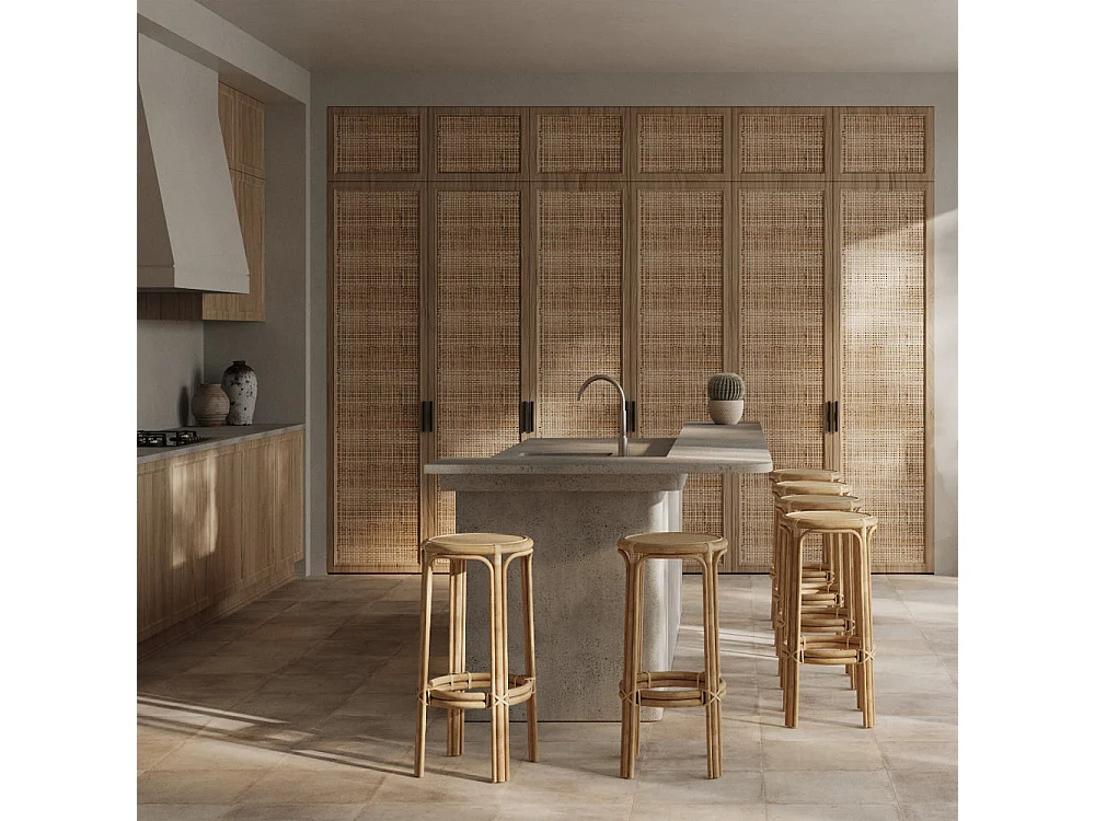 Sgabello da bar 77 cm in rattan - Vania