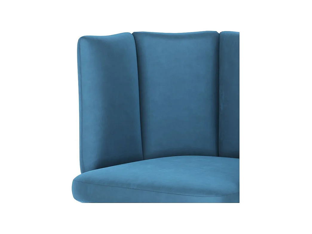 Set di 2 sedie da bar in velluto blu 75 cm - Rosy