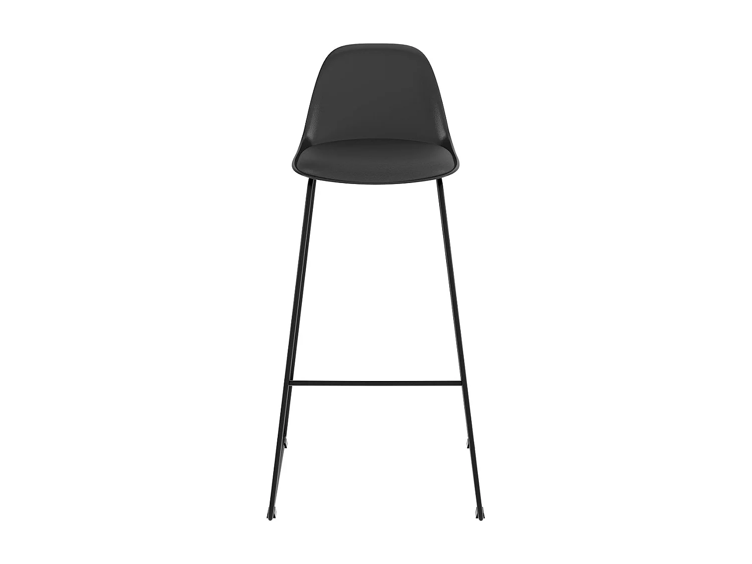 Set de 2 sillas de bar negras 75 cm - Leni