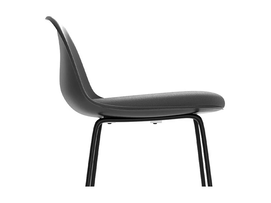 Set di 2 sedie da bar nere 75 cm - Leni