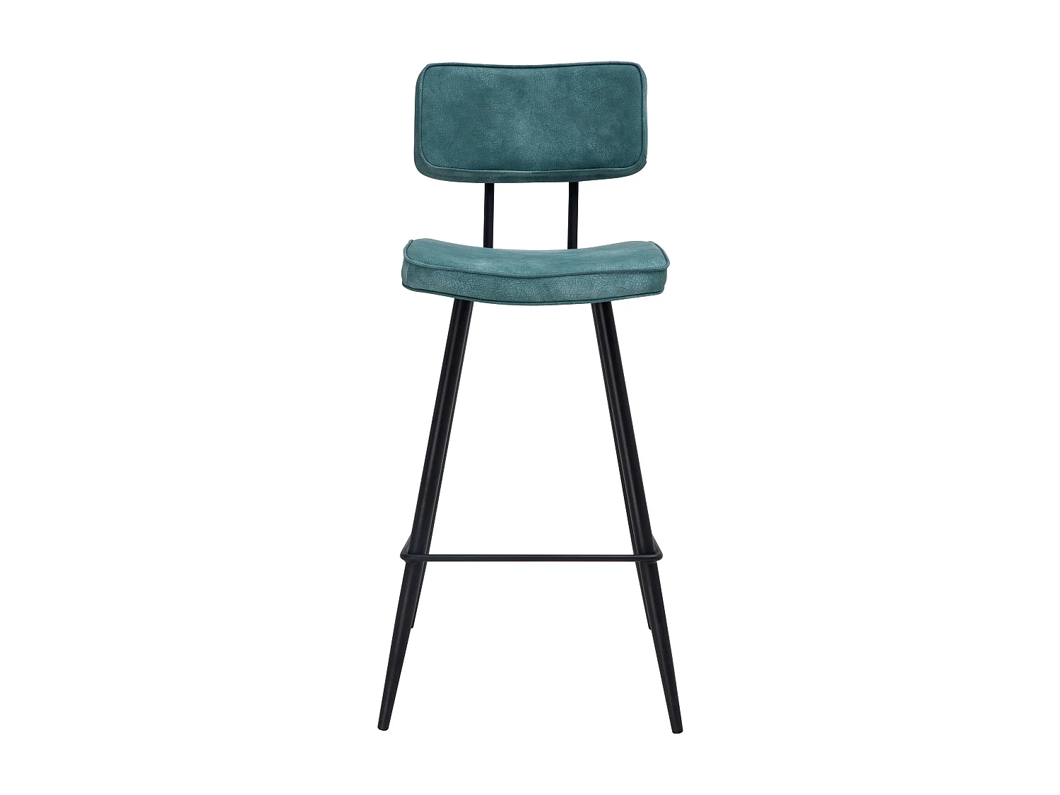 Set di 2 sedie per isola centrale 66 cm in finta pelle blu - Texas