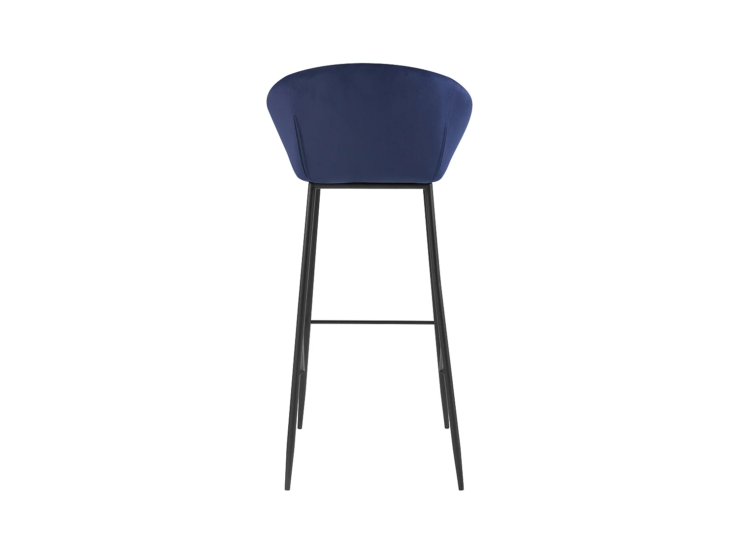 Lot de 2 chaises de bar 75 cm en velours bleu - Marquise