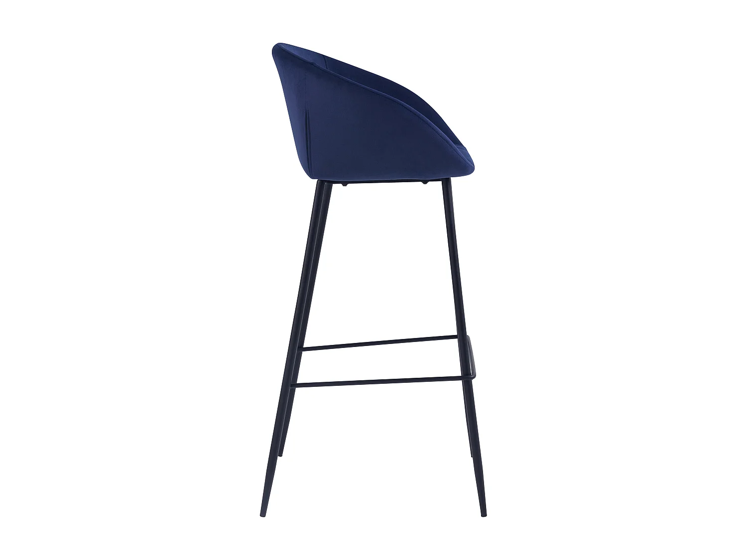 Set de 2 sillas de bar de terciopelo azul 75 cm - Marquise