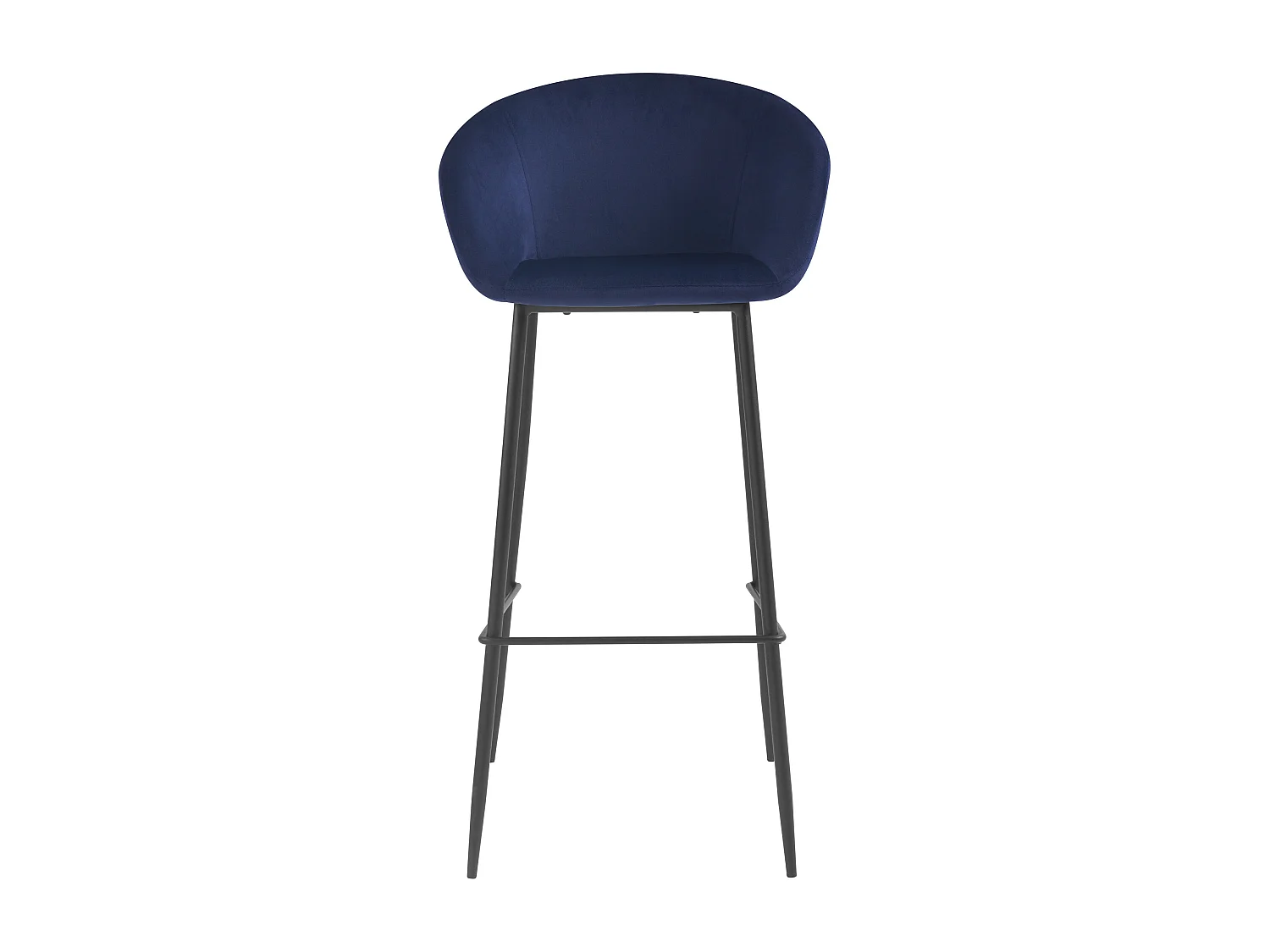 Set de 2 sillas de bar de terciopelo azul 75 cm - Marquise