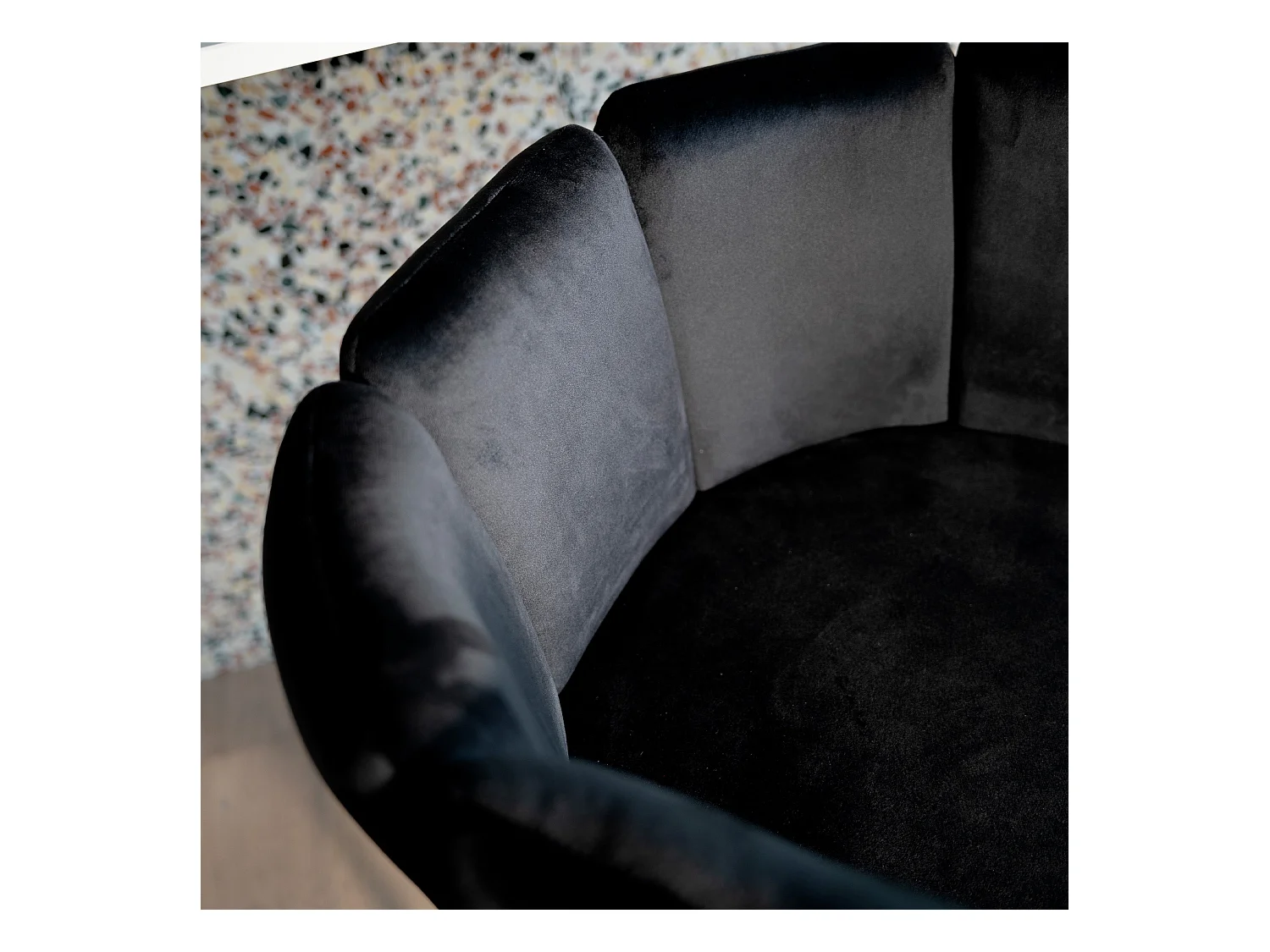 Set di 2 sedie per isola centrale in velluto nero 65 cm - Rosy