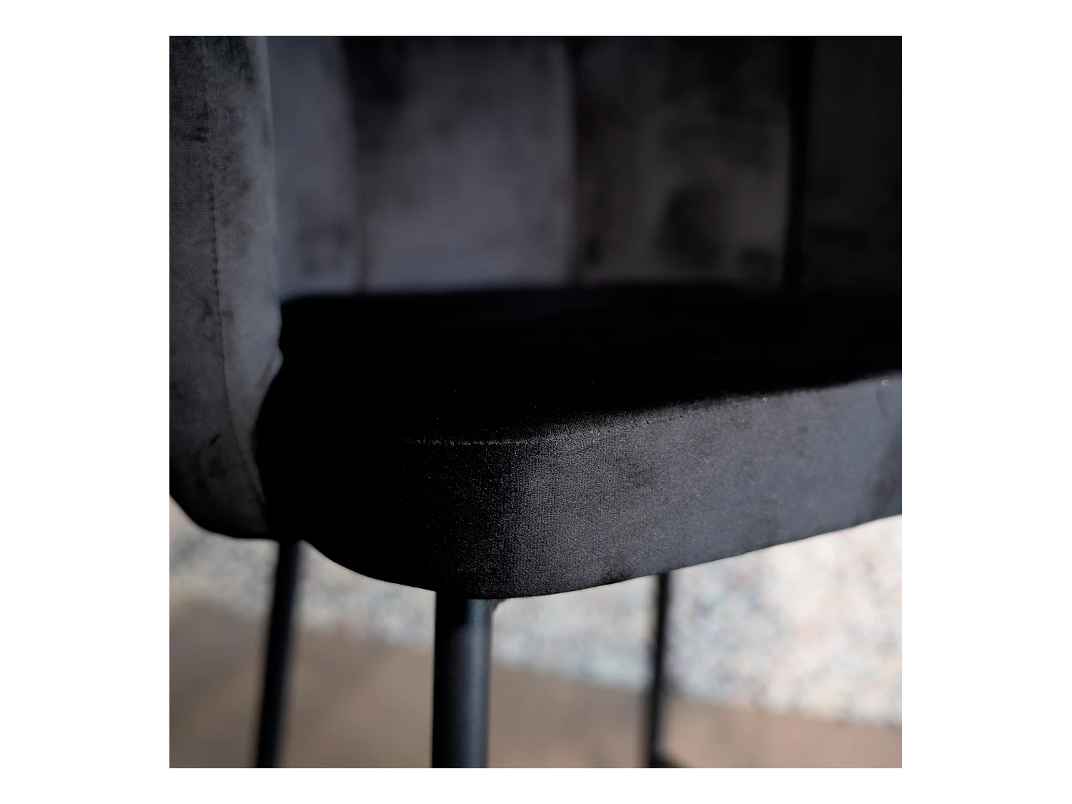 Set di 2 sedie per isola centrale in velluto nero 65 cm - Rosy