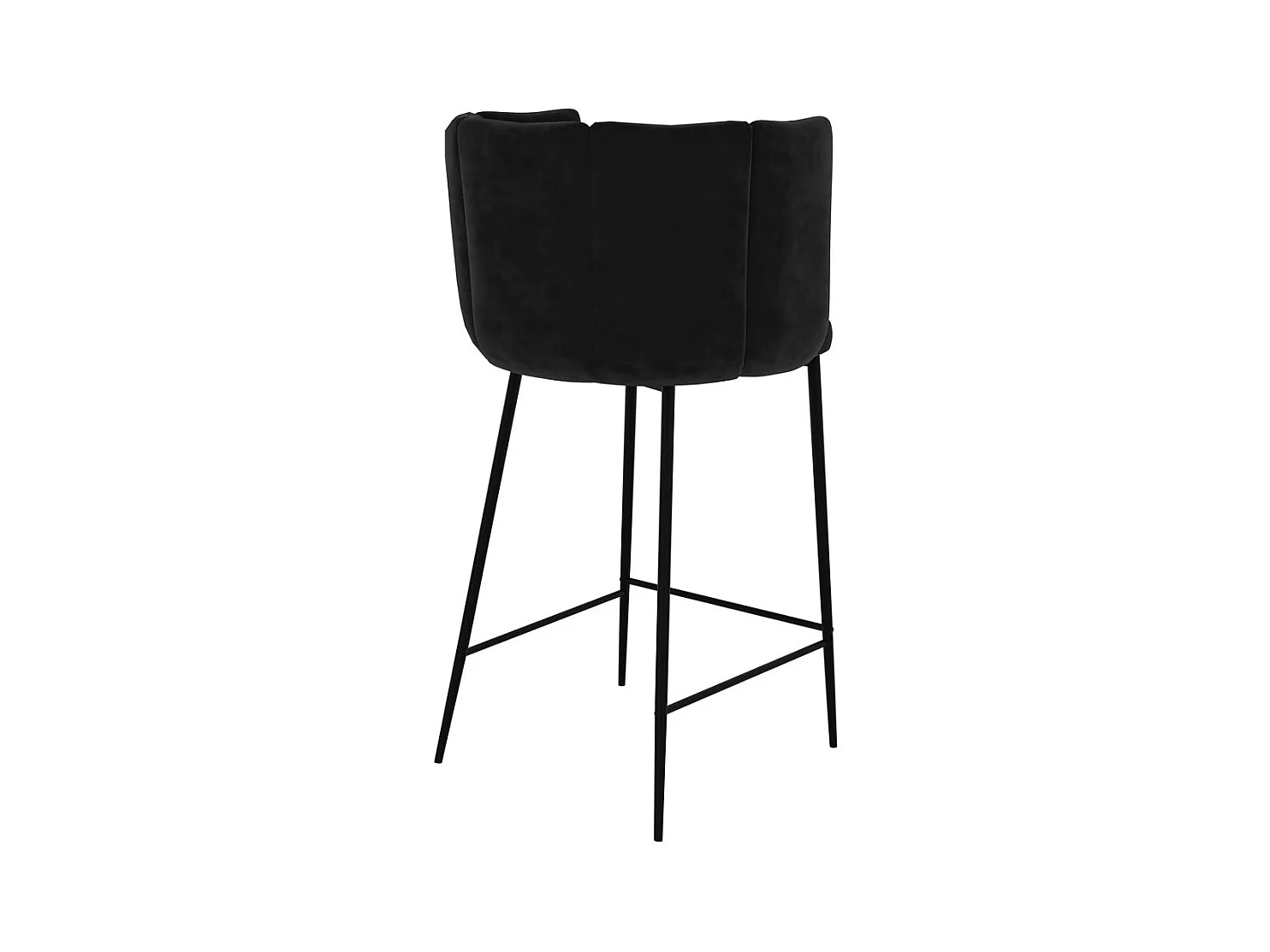 Set di 2 sedie per isola centrale in velluto nero 65 cm - Rosy