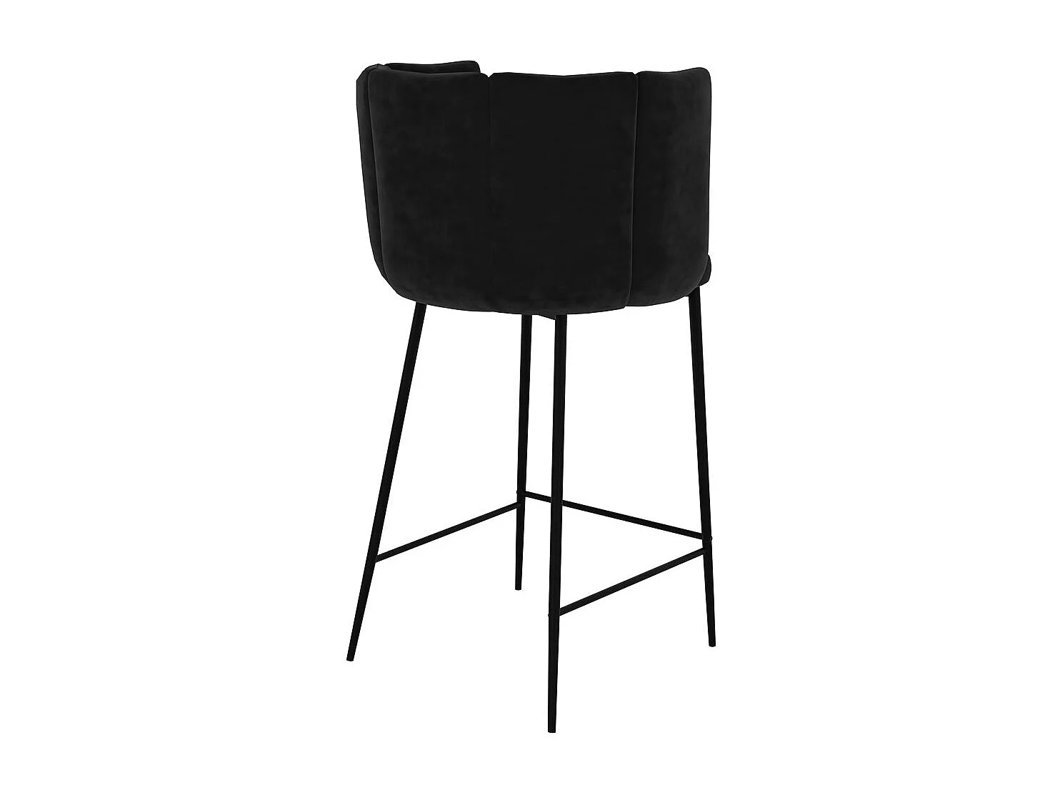 Lot de 2 chaises pour îlot central 67 cm en velours noir - Rosy