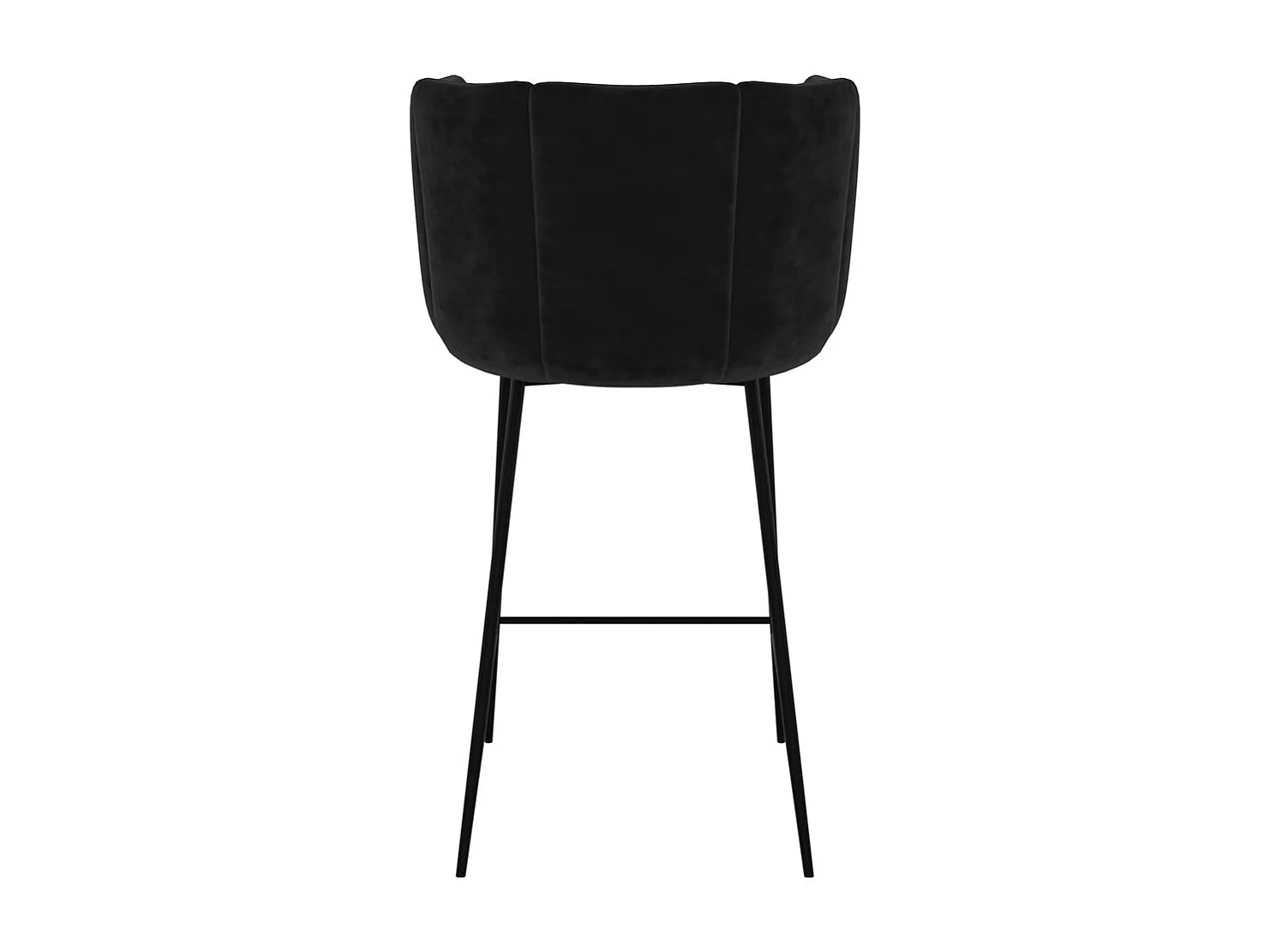 Set de 2 sillas para isla de cocina de terciopelo negro 65 cm - Rosy