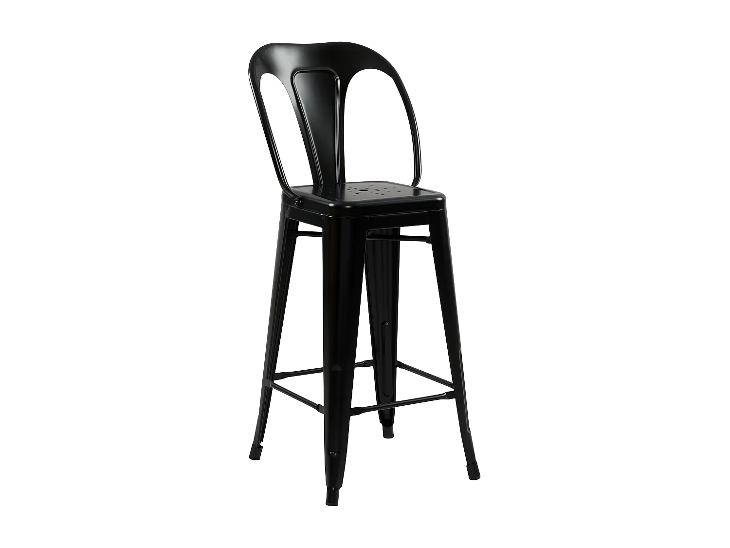 Lot de 2 chaises pour îlot central 67 cm en métal noir mat - Indus