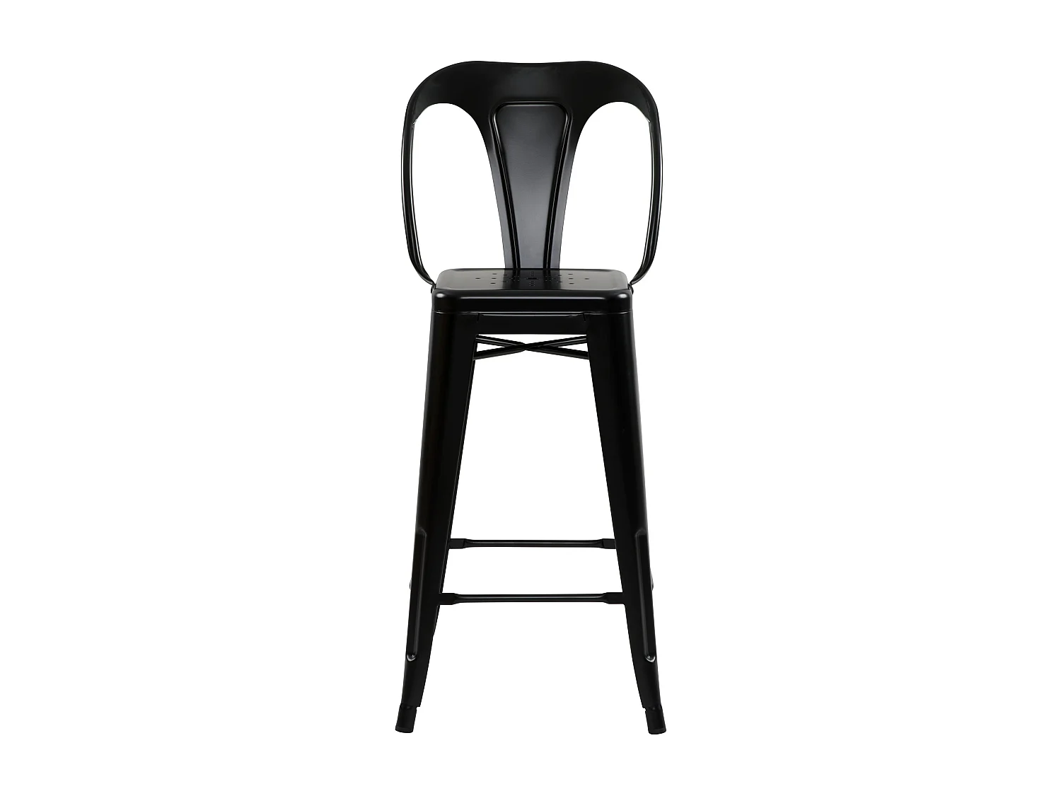 Lot de 2 chaises pour îlot central 67 cm en métal noir mat - Indus