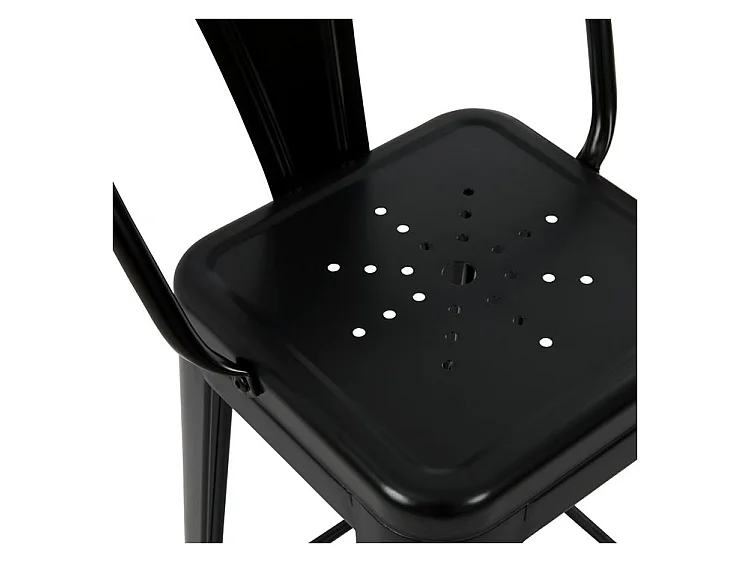 Set di 2 sedie per isola centrale 67 cm in metallo nero opaco - Indus