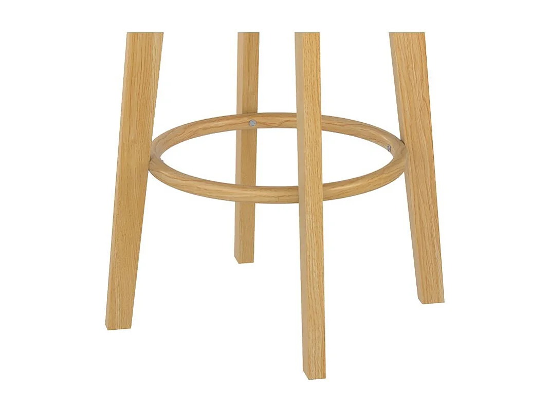 Lot de 2 tabourets pour îlot central 66 cm en tissu beige - Vahina