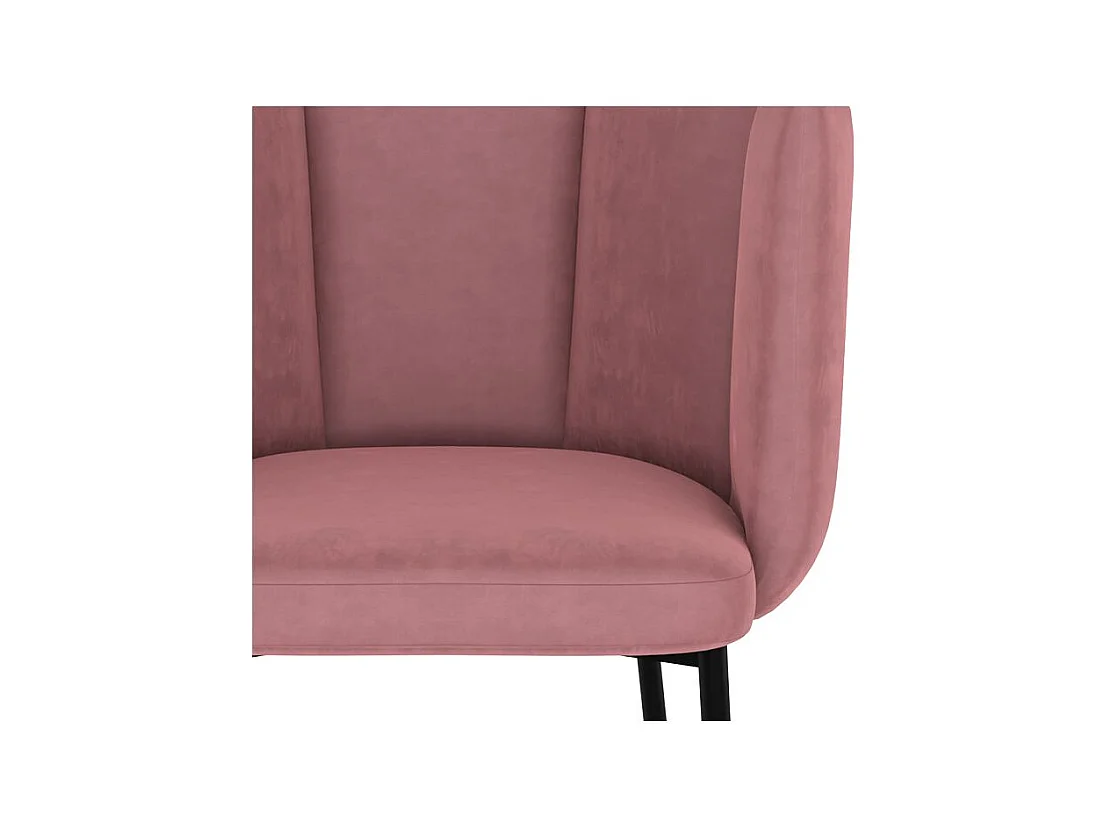 Set di 2 sedie per isola centrale in velluto rosa antico 65 cm - Rosy