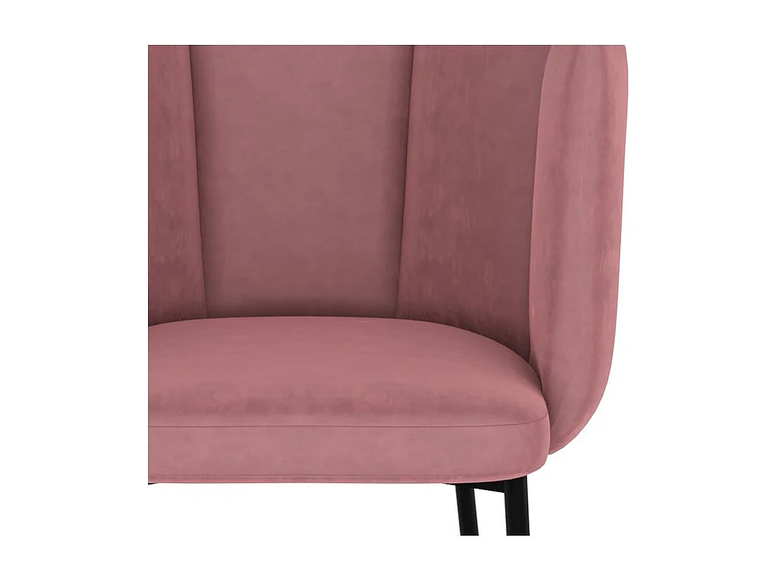 Lot de 2 chaises pour îlot central 67 cm en velours vieux rose - Rosy