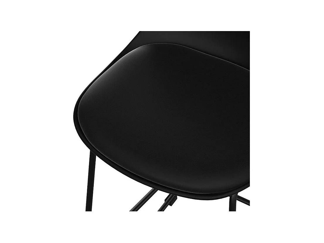 Set di 2 sedie per isola centrale nere 65 cm - Leni