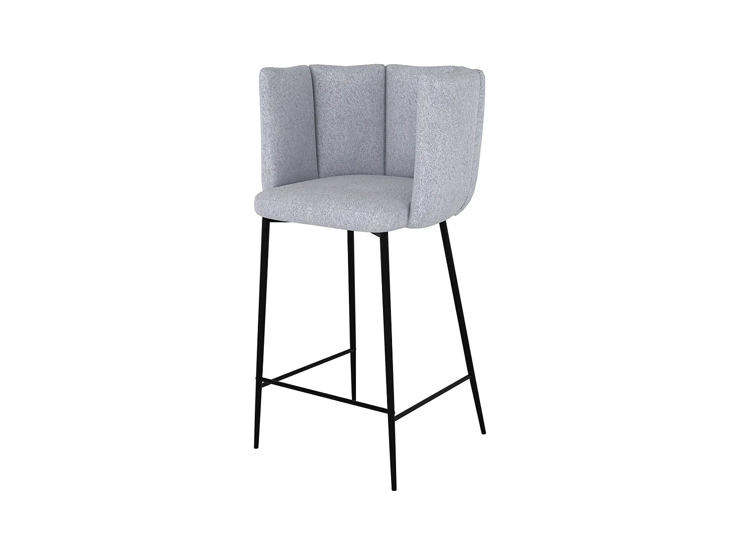 Set di 2 sedie per isola centrale in tessuto grigio chiaro 67 cm - Rosy