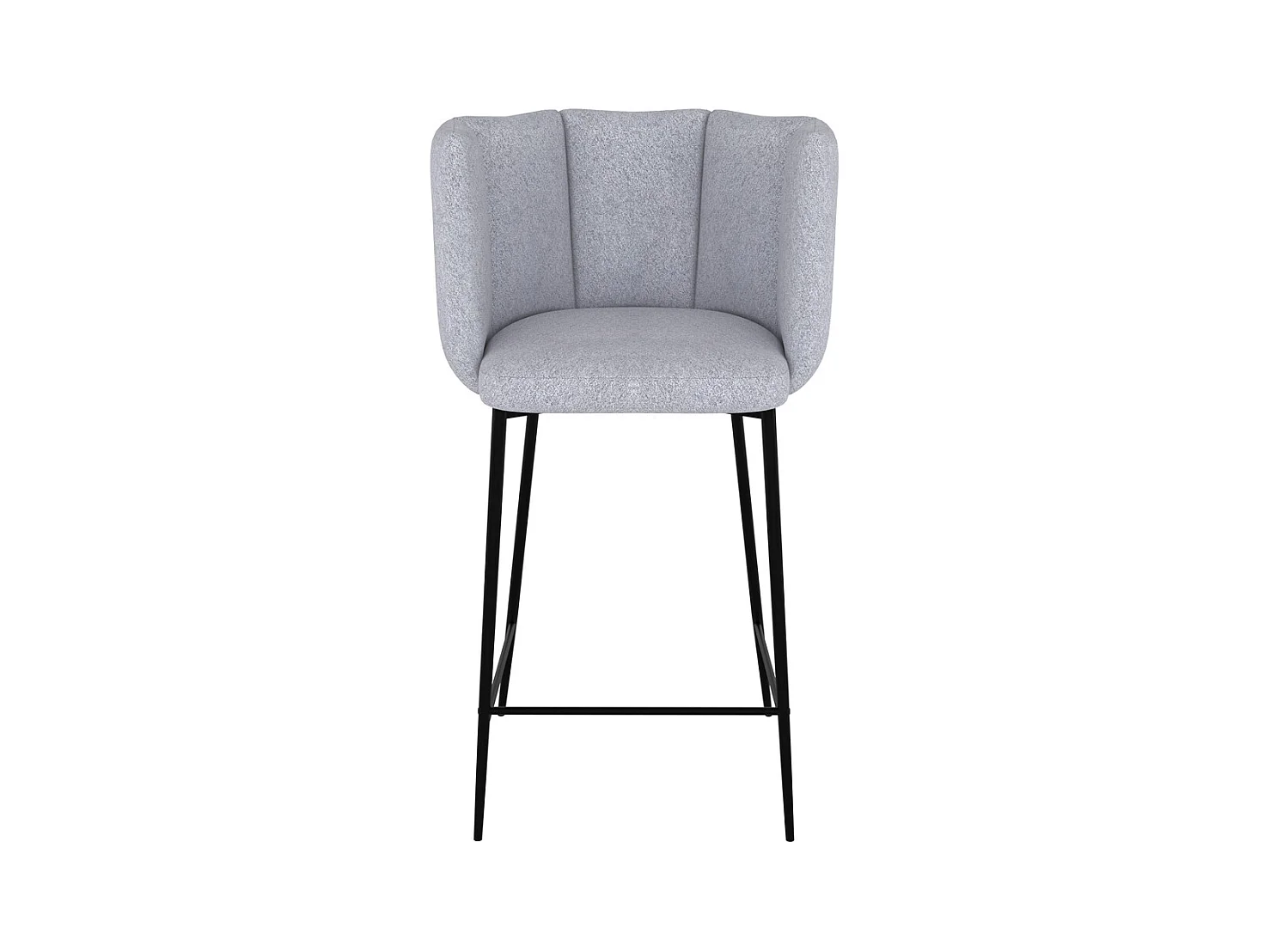 Set di 2 sedie per isola centrale in tessuto grigio chiaro 67 cm - Rosy