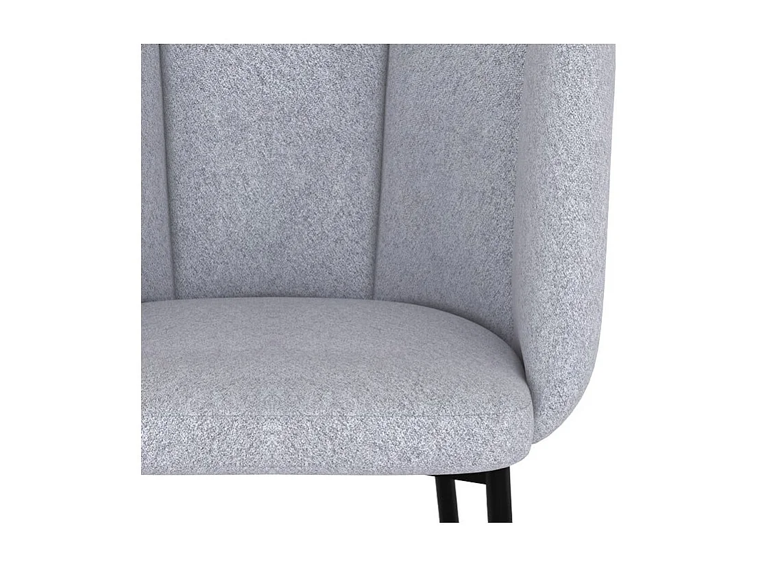 Lot de 2 chaises pour îlot central 67 cm en tissu gris clair - Rosy