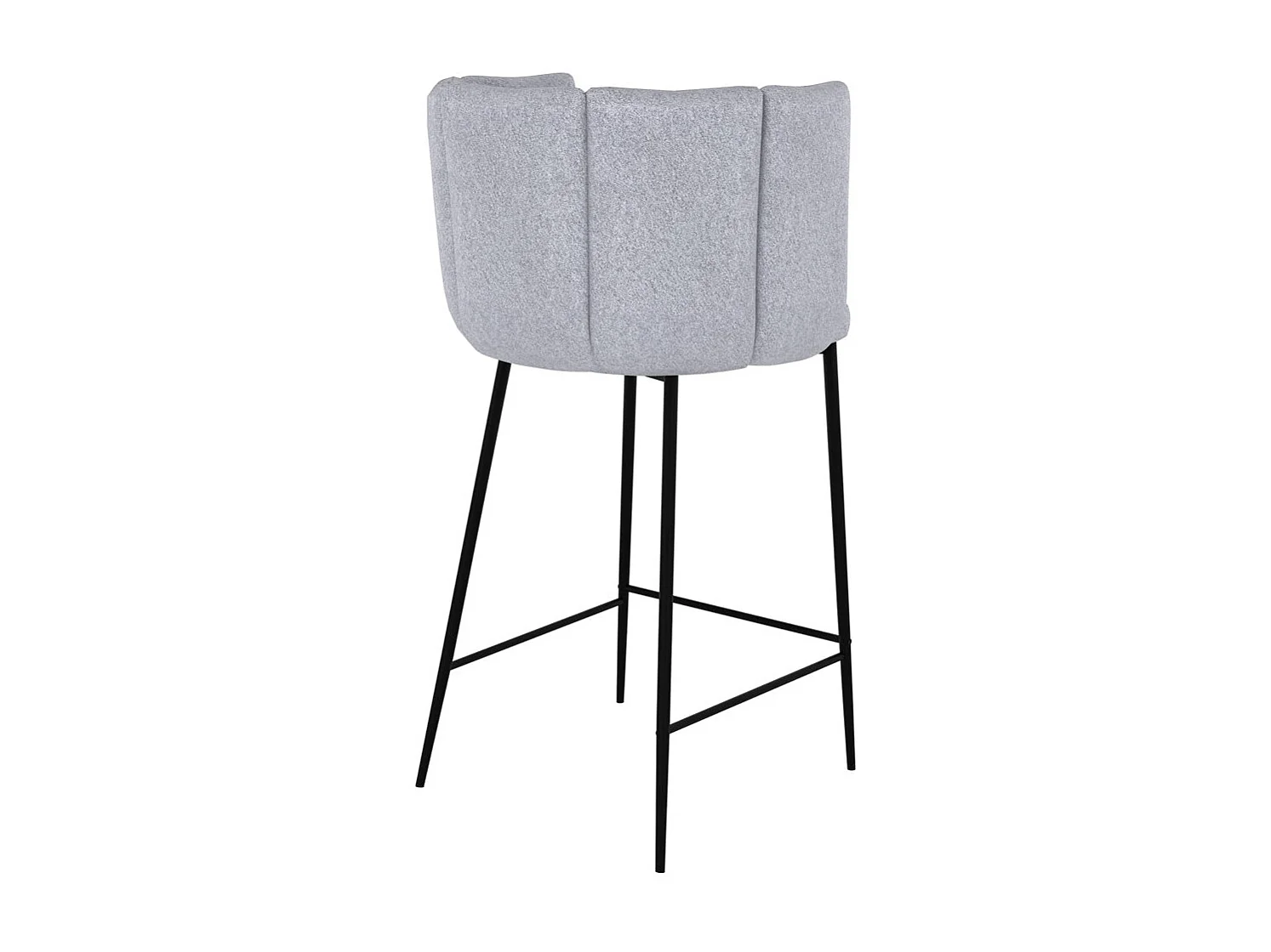 Lot de 2 chaises pour îlot central 67 cm en tissu gris clair - Rosy