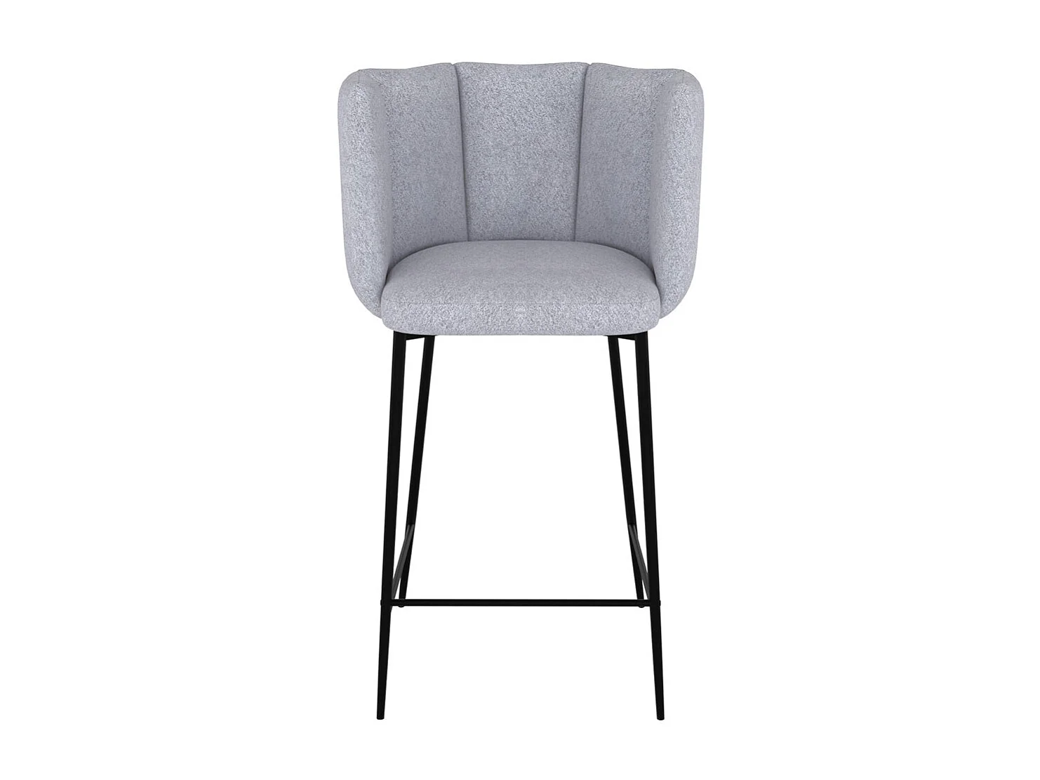 Set di 2 sedie per isola centrale 67 cm in tessuto grigio chiaro - Rosy