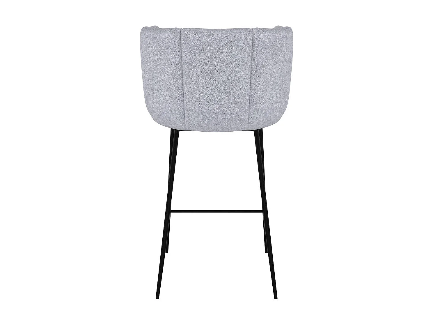 Set di 2 sedie per isola centrale 67 cm in tessuto grigio chiaro - Rosy