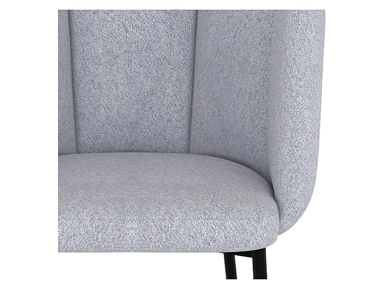 Set di 2 sedie per isola centrale 67 cm in tessuto grigio chiaro - Rosy