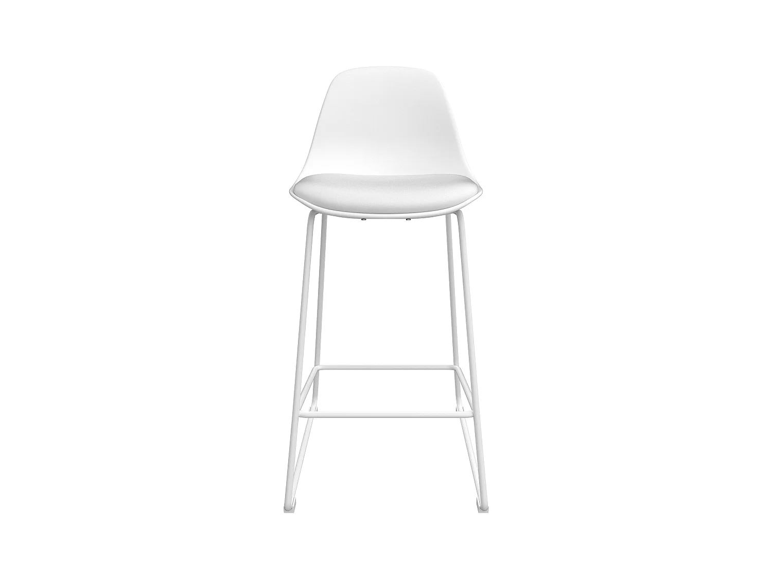 Set de 2 taburetes para isla de cocina blancos 65 cm - Leni