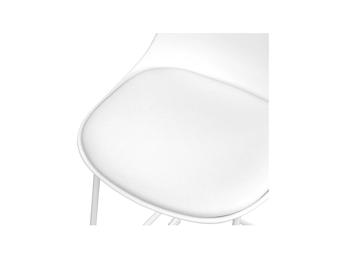 Set de 2 taburetes para isla de cocina blancos 65 cm - Leni