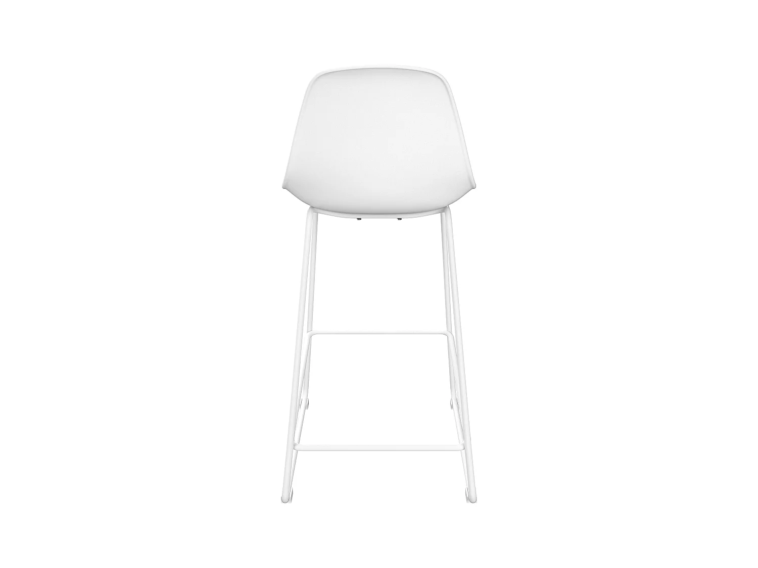 Set de 2 taburetes para isla de cocina blancos 65 cm - Leni