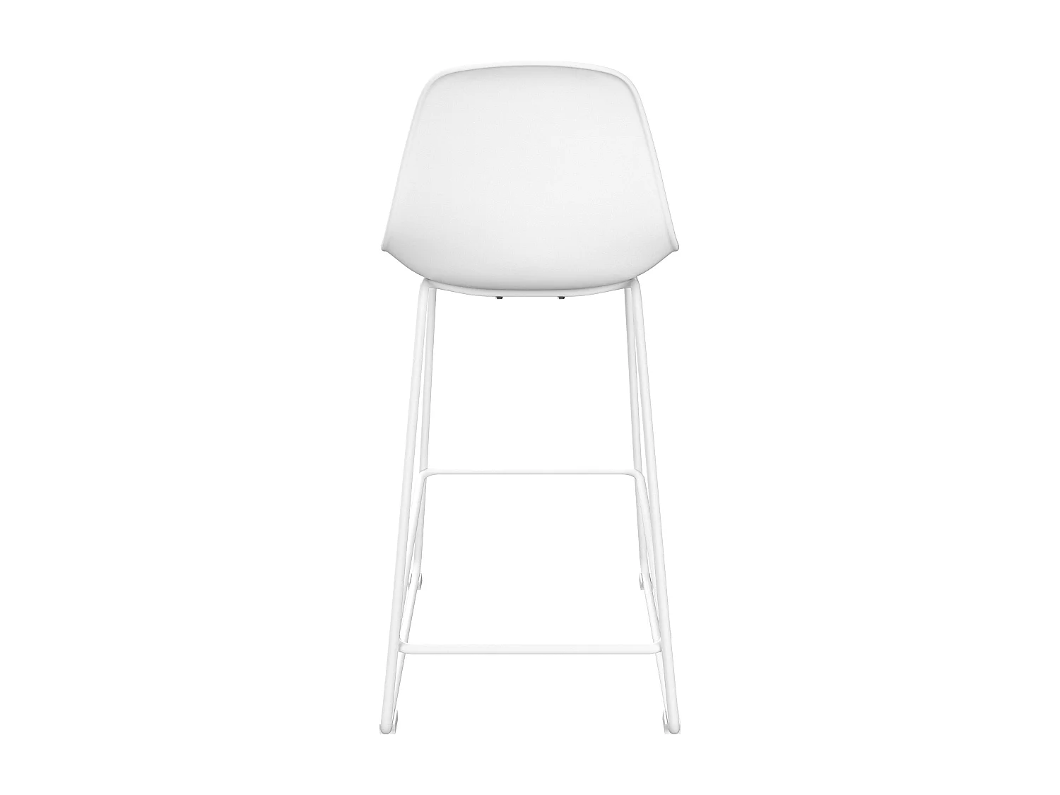 Lot de 2 chaises pour îlot central 65 cm blanches - Leni