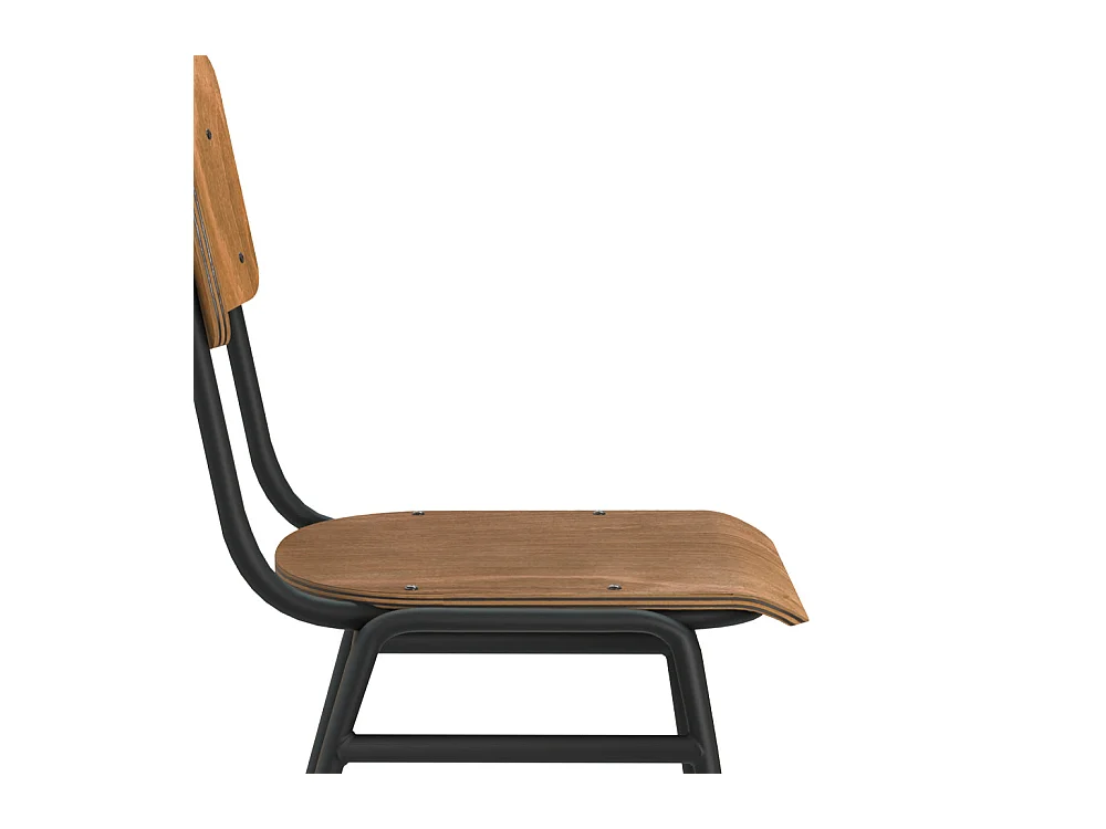 Lot de 2 chaises pour îlot central 66 cm en bois foncé - Clem