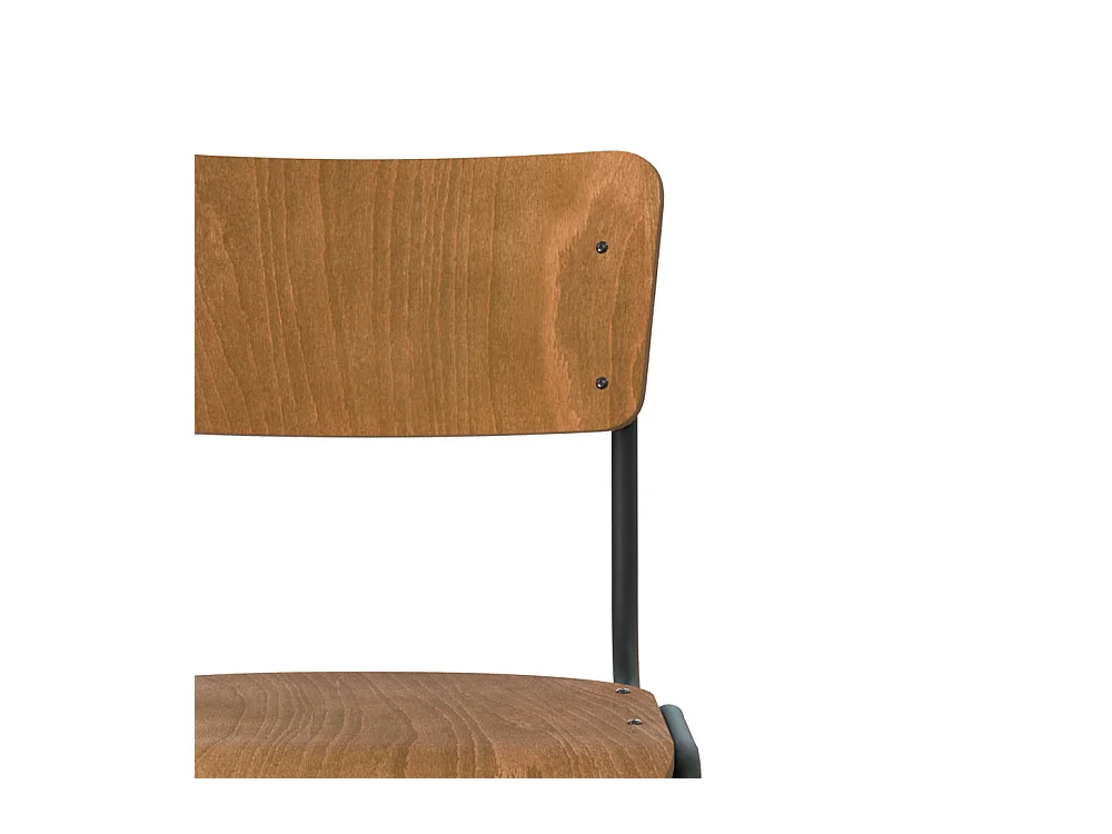 Lot de 2 chaises pour îlot central 66 cm en bois foncé - Clem