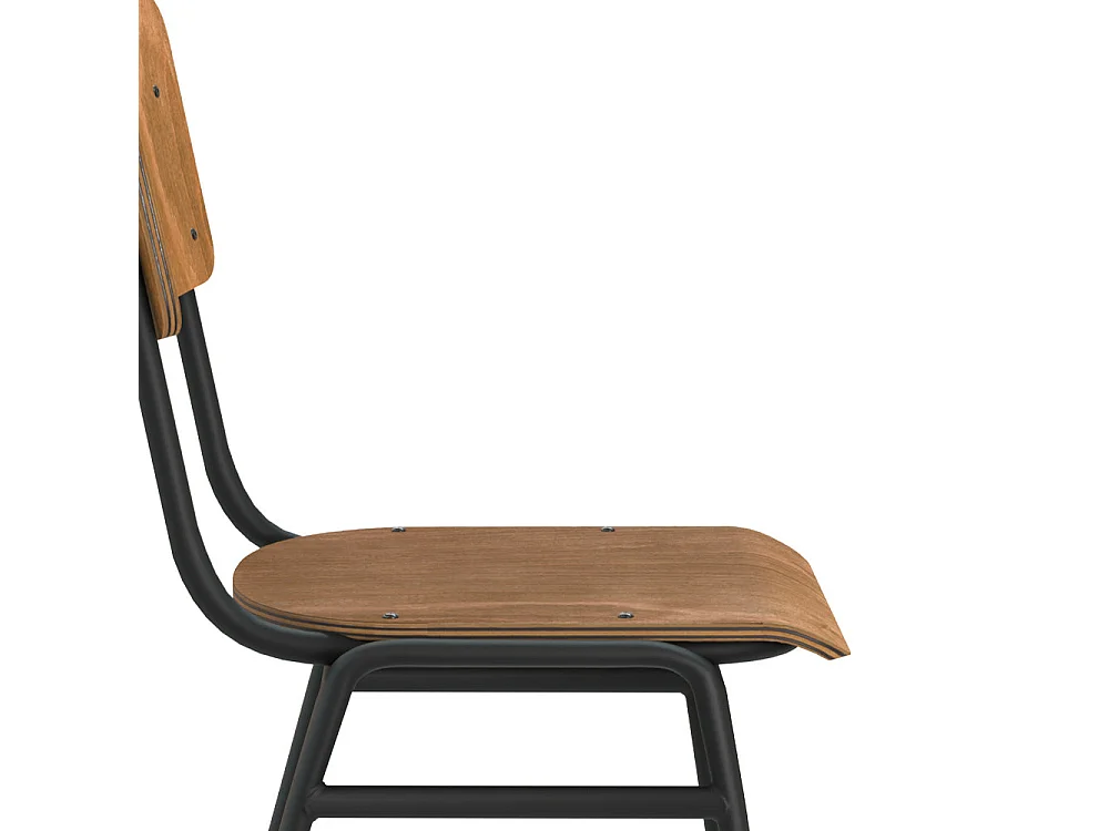 Lot de 2 chaises pour îlot central 66 cm en bois foncé - Clem