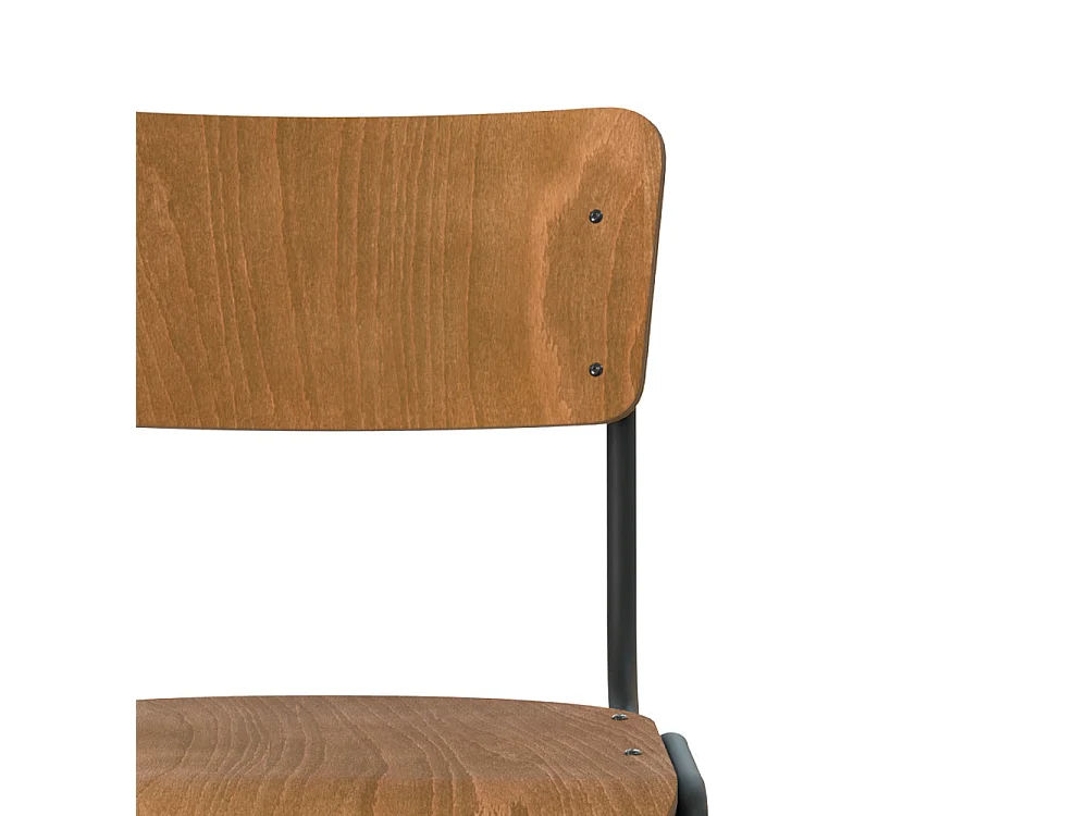 Lot de 2 chaises pour îlot central 66 cm en bois foncé - Clem