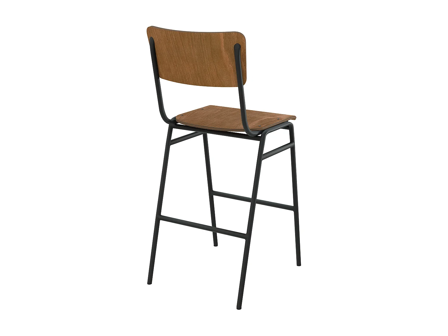 Lot de 2 chaises pour îlot central 66 cm en bois foncé - Clem