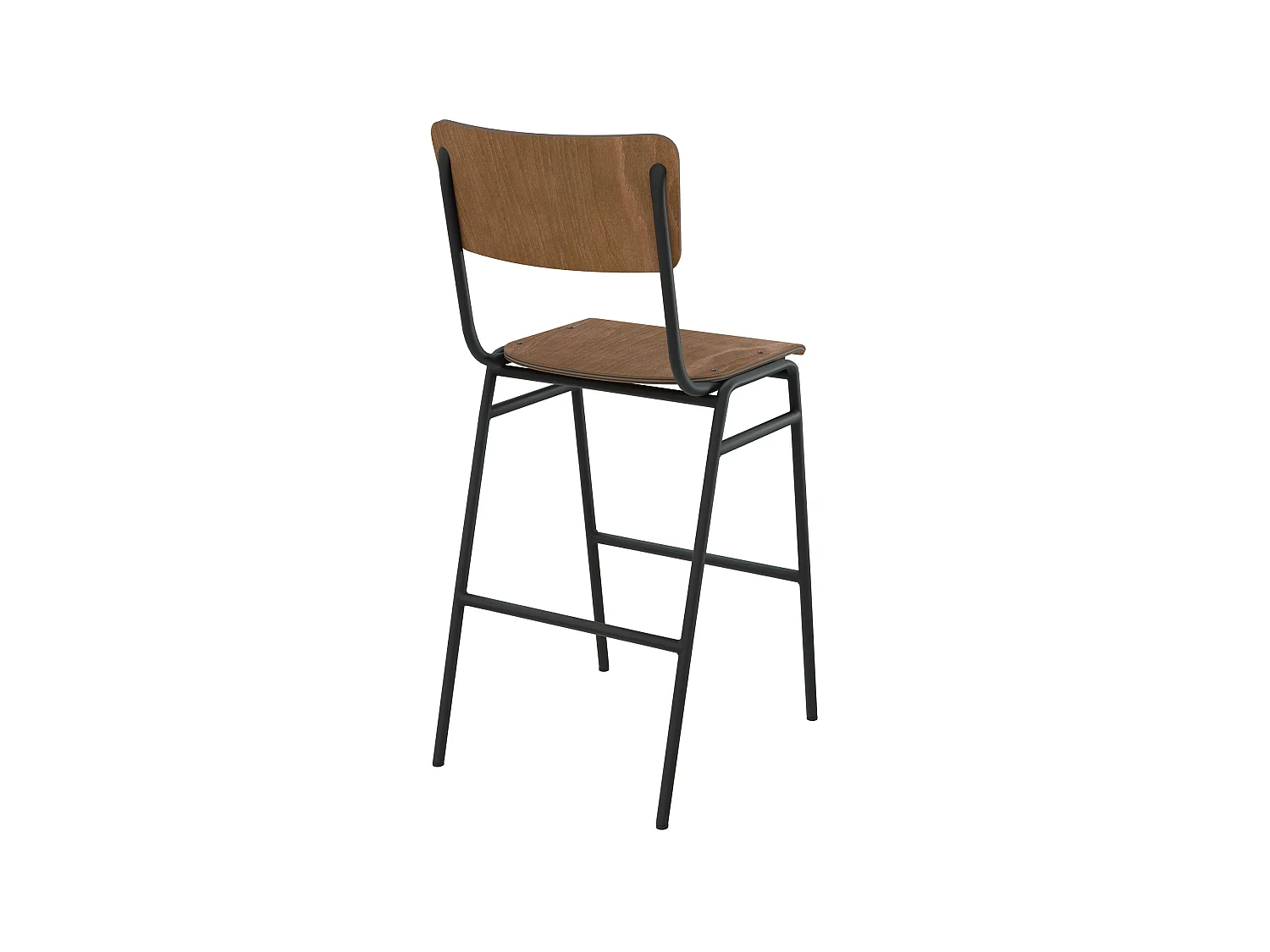 Set aus 2 Stühlen für eine 66 cm zentrale Insel aus dunklem Holz - Clem