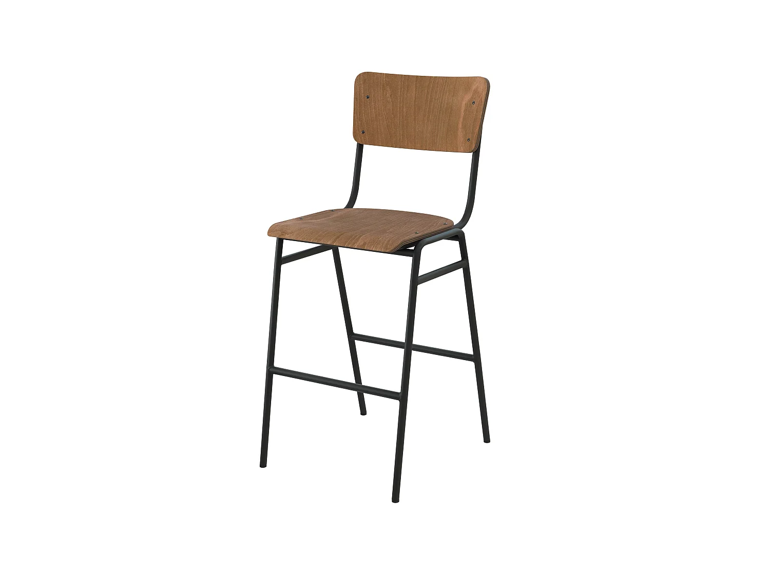 Set aus 2 Stühlen für eine 66 cm zentrale Insel aus dunklem Holz - Clem