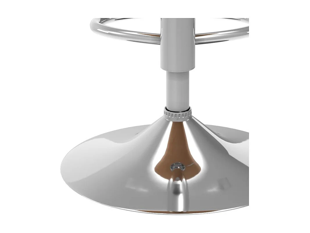 Chaise de bar réglable en cuir synthétique blanc 62,5/83,5 cm - Adelmar