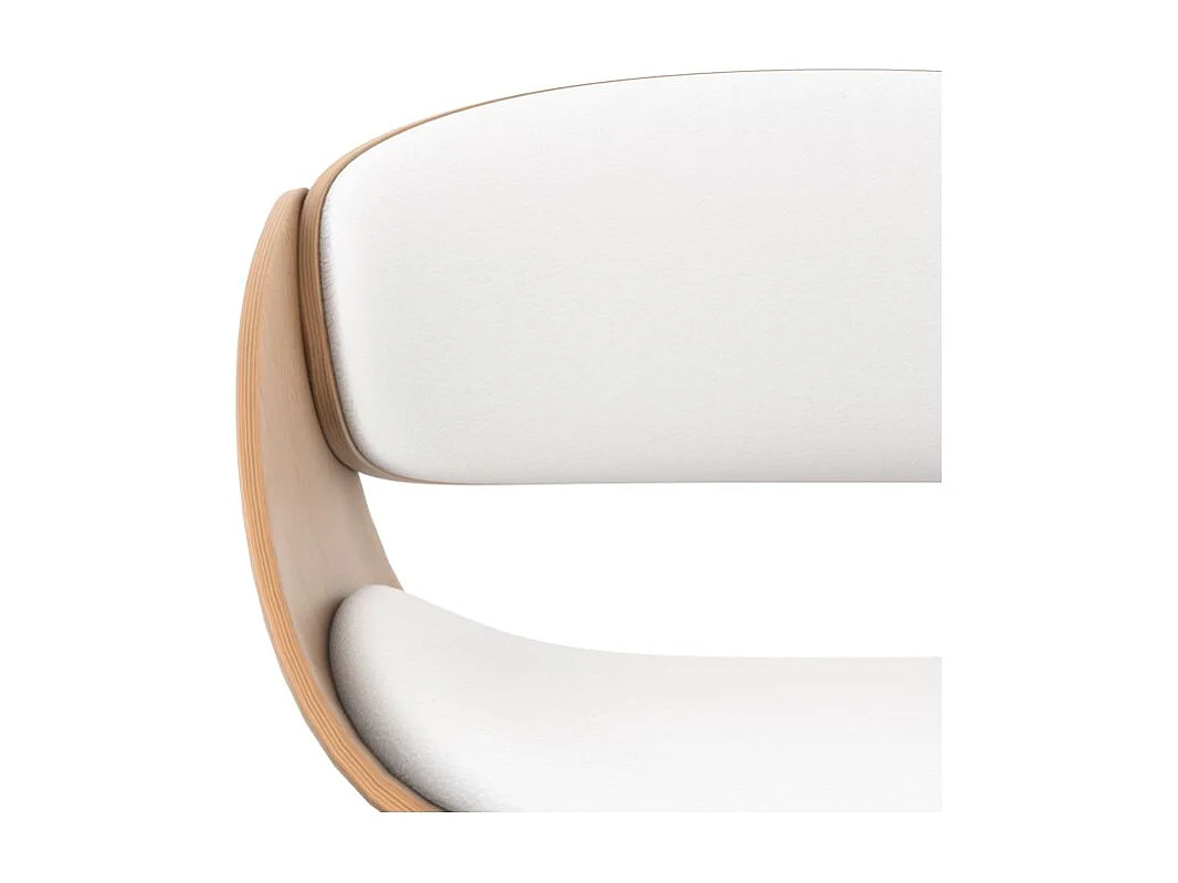 Chaise de bar réglable en cuir synthétique blanc 62,5/83,5 cm - Adelmar