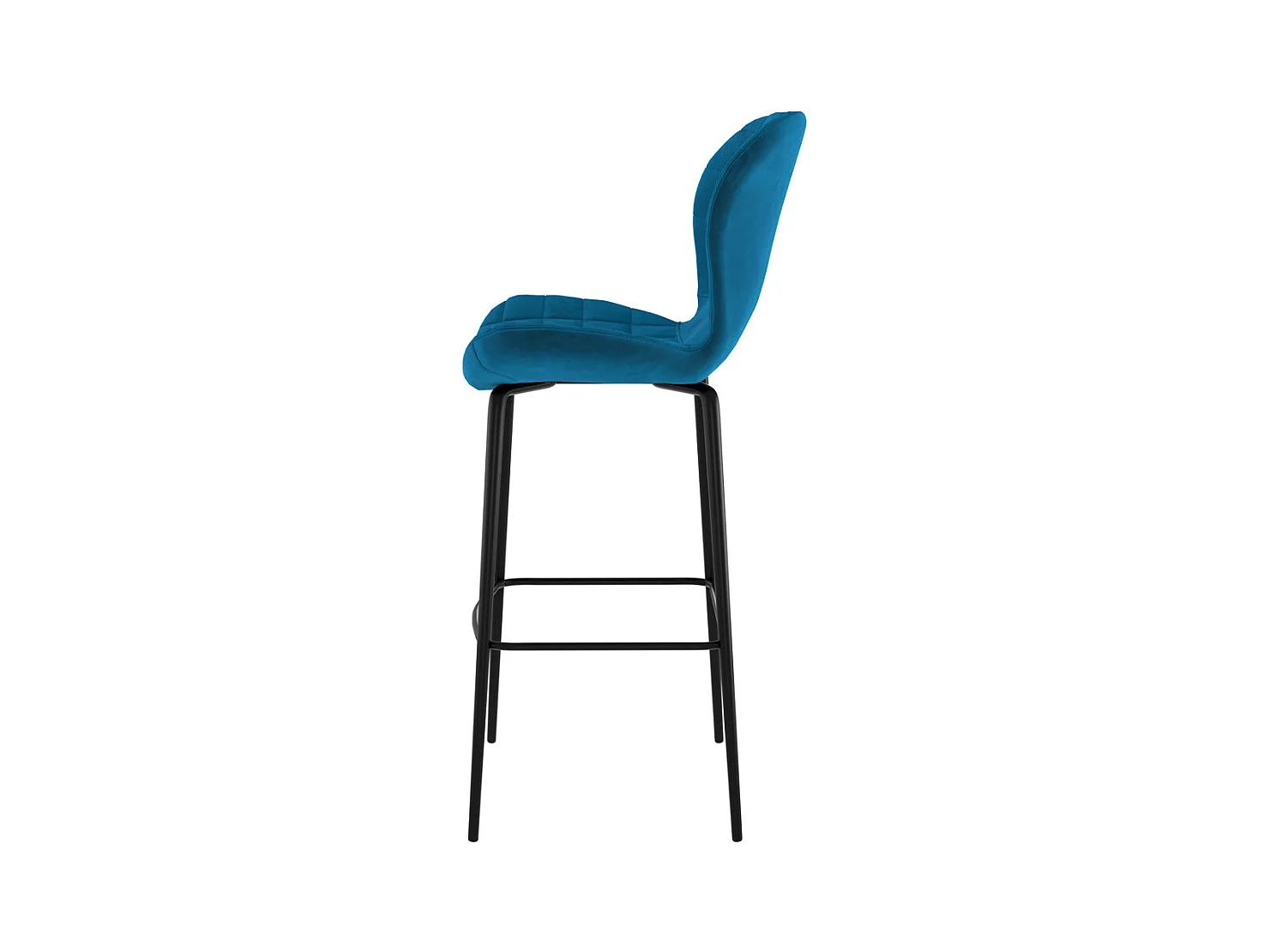 Set de 2 sillas de bar de terciopelo azul 75 cm - Mazzia
